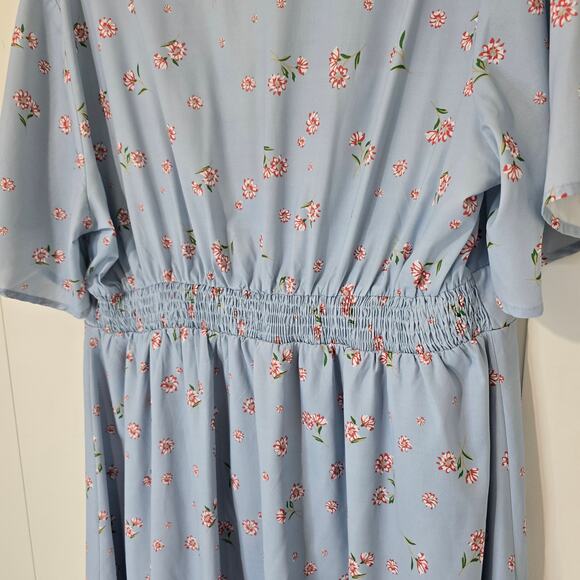 Bloomchic Blue Floral Dress Cottagecore Boho - Picture 5 of 10